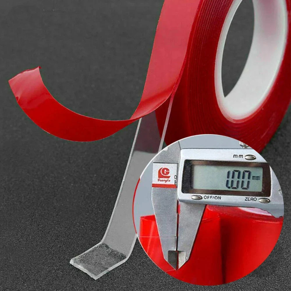 10M Double Sided Acrylic Tape – Transparent Waterproof Strong Double Sided Tape Qme
