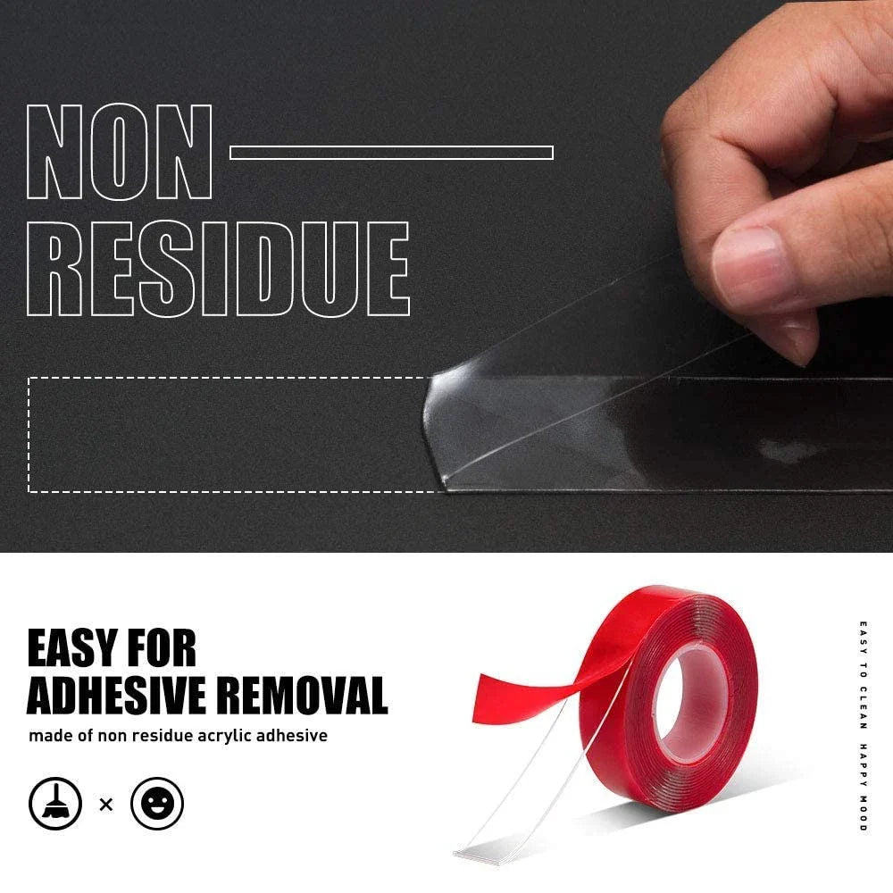 10M Double Sided Acrylic Tape – Transparent Waterproof Strong Double Sided Tape Qme