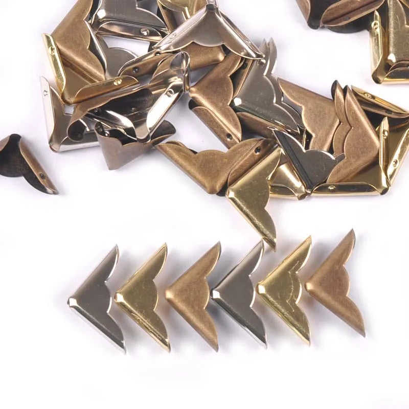 Bronze Metal Book Corner Protectors for Scrapbooking – 50pcs Book Corner Protectors Qme Default Title