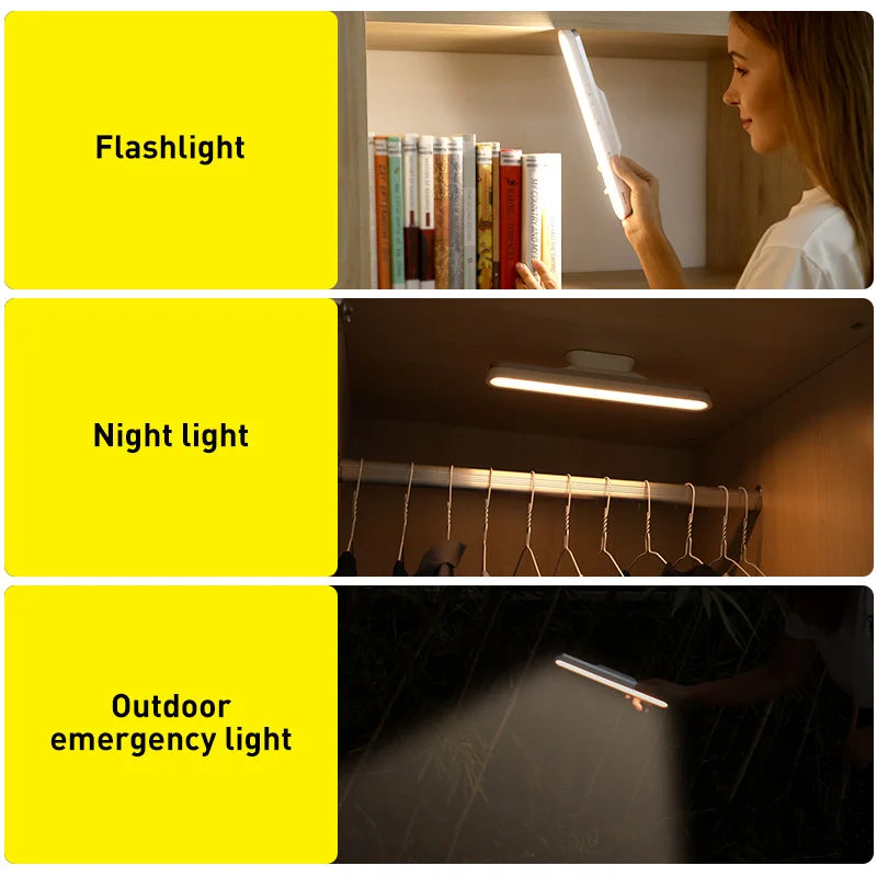 Baseus Magnetic LED Desk Lamp – Rechargeable, Stepless Dimming Rechargeable Desk Lamp Qst