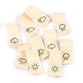 Cotton Woven Garment Care Labels | Weather Pattern 50pcs Woven Garment Labels Qme mix