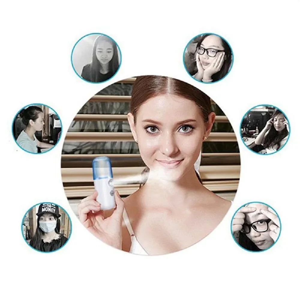 USB Rechargeable Facial Mist Sprayer | Skin Hydration Tool Facial Mist Sprayer Qme