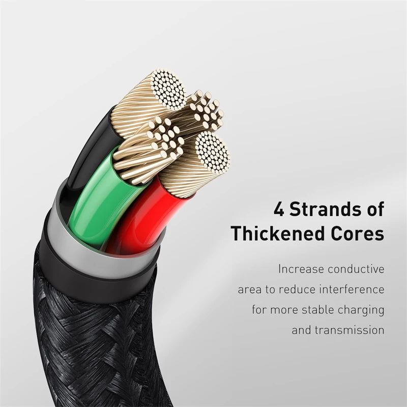 Baseus 2.4A Fast Charging Lightning Cable – iPhone & iPad Lightning Charging Cable Qst