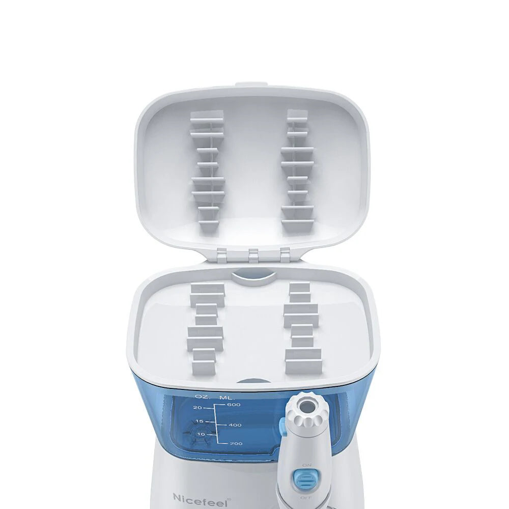Nicefeel IPX7 Oral Irrigator 600ml Water Flosser 8 Tips Oral Irrigator Qst
