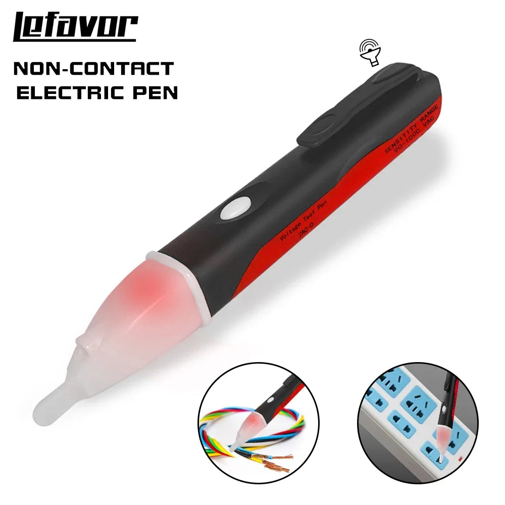 Non-Contact AC Voltage Tester Pen 90-1000V | LED Indicator Voltage Tester Pen Qme