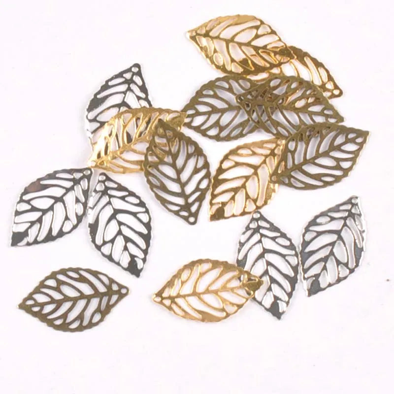 Metal Filigree Leaf Wraps & Connectors | 30pcs DIY Craft Set Filigree Craft Connectors Qme