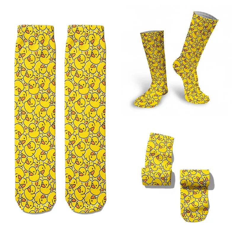 Anime Cartoon Novelty Socks | Fun Street Style, 9 Colors Novelty Print Socks Qme