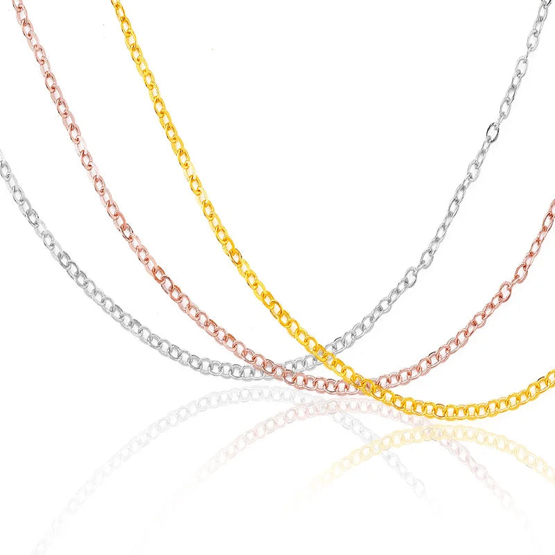 Women's Copper Aberdeen Box Chain Necklace | 3 Colors Box Chain Necklace Qme