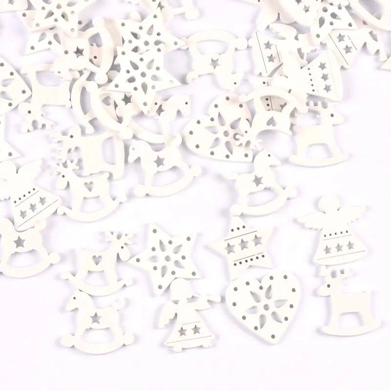 White Wooden Craft Shapes – Angels, Stars & Horse DIY Set Wooden Craft Shapes Qme