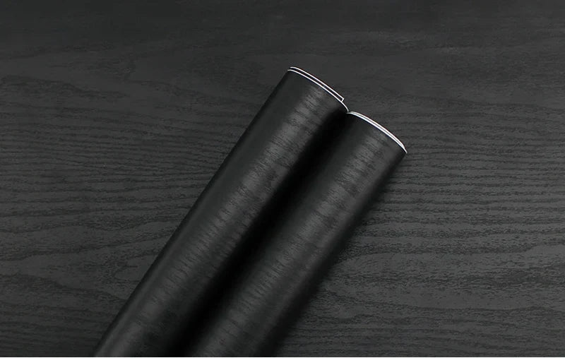 Black Wood Grain Peel & Stick Wallpaper Film – Cabinets Peel & Stick Wallpaper Qme black 10mx55cm