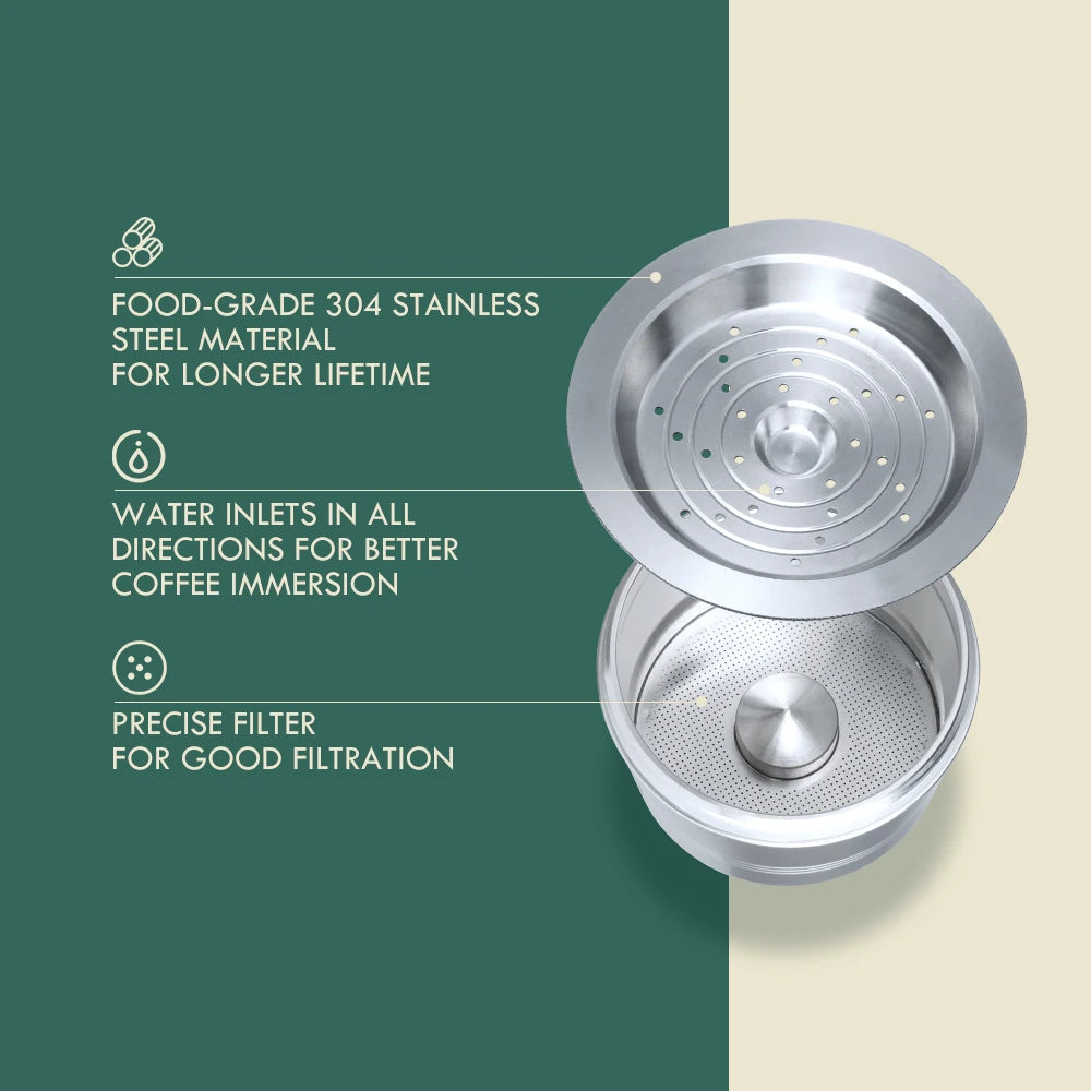 RECAFIMIL Reusable Stainless Steel Coffee Capsule – Cafissimo Reusable Coffee Capsule Qst