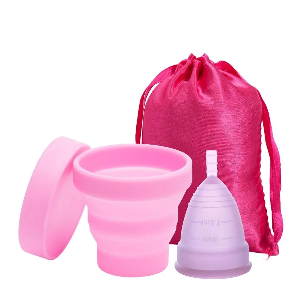 Medical Grade Silicone Menstrual Cup & Sterilizer | XceeFit Menstrual Cup Qst