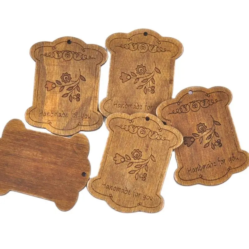 Flower Pattern Wooden Bobbin Spools for Thread & Ribbon – Set of 5 Wooden Bobbin Spools Qme