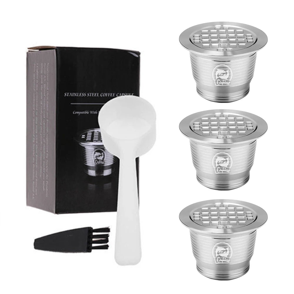 Reusable Stainless Steel Coffee Capsules for Nespresso Reusable Coffee Capsules Qst 3 Capsules