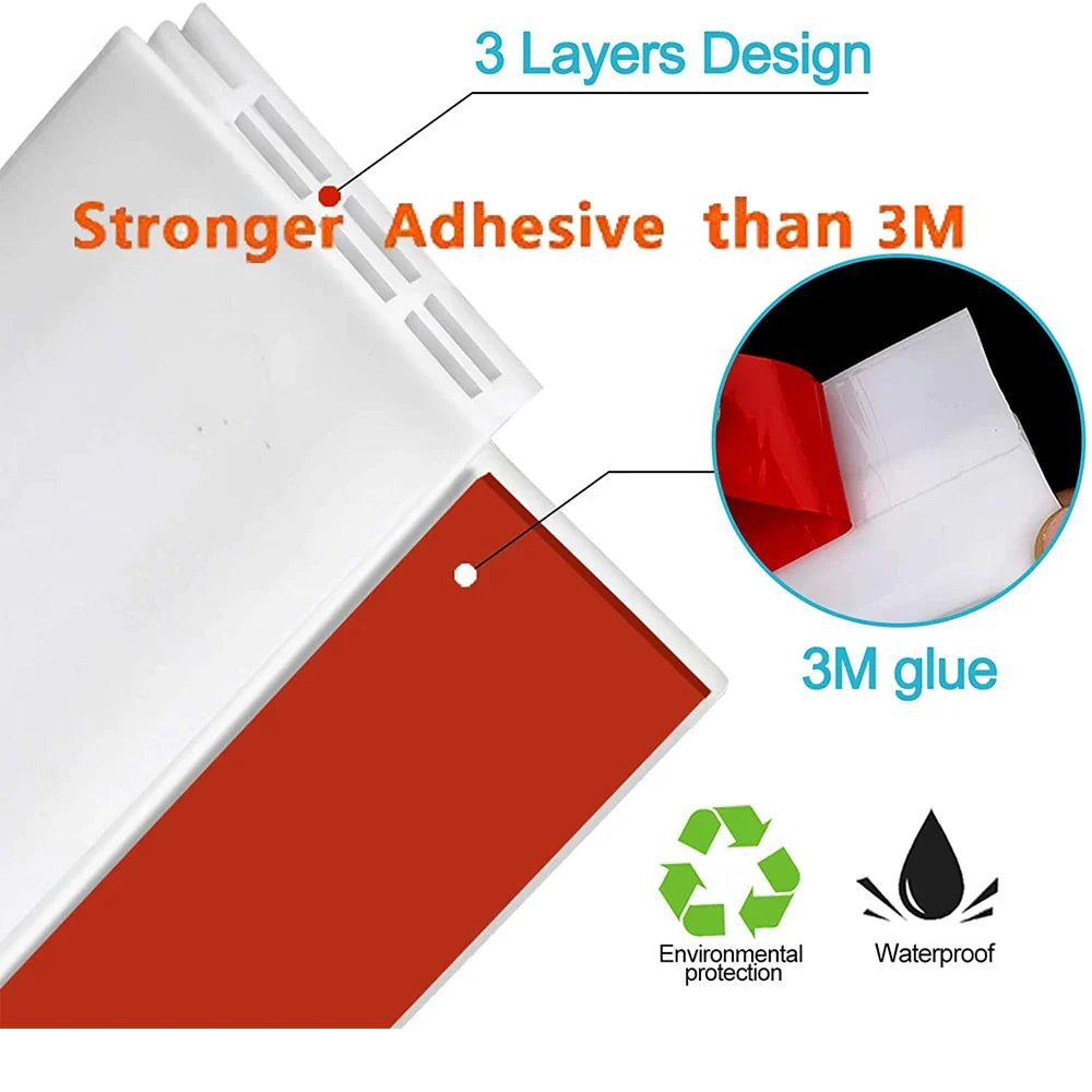Under Door Draft Stopper | Adhesive Silicone Seal – Dust & Noise Door Draft Stopper Qme