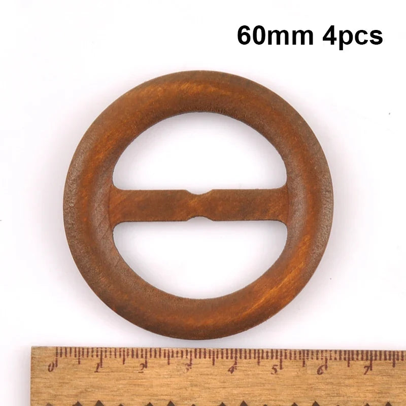 Wooden Round Ring Belt Buckles – DIY Sewing & Bag Accessory Sewing Ring Buckle Qme 60mm 4pcs 1