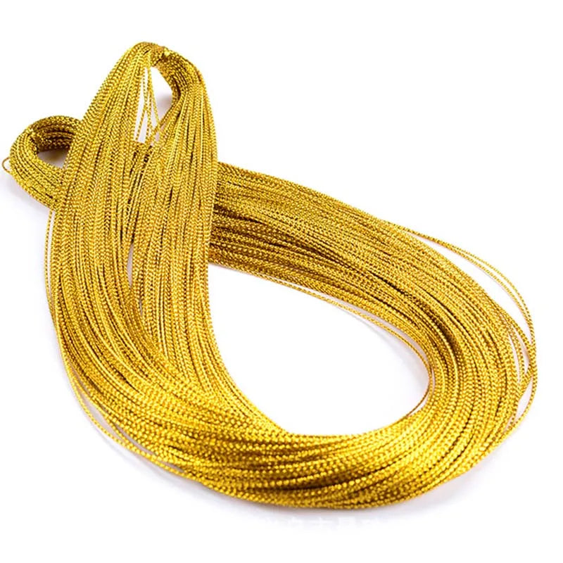 20m Gold & Silver Metallic Thread – DIY Tags, Labels & Crafts Metallic Craft Thread Qme