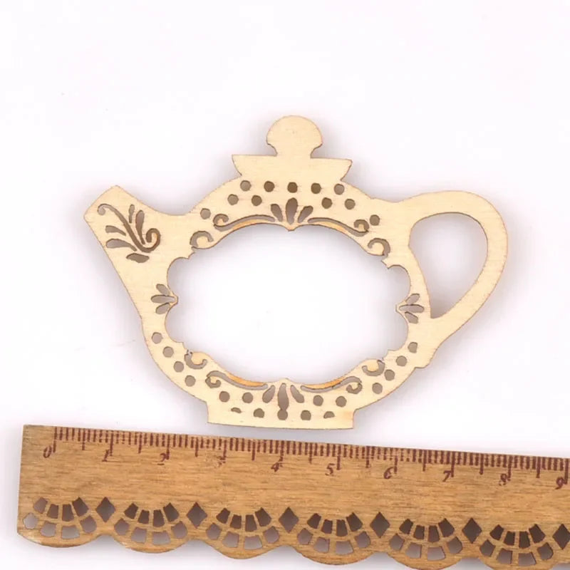 Natural Wood Slice Hollow Photo Frames DIY Craft Scrapbook 5pcs Wood Craft Frames Qme