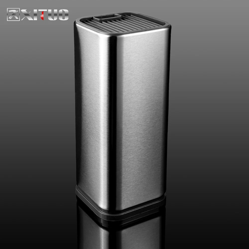 XITUO 15-Slot Stainless Steel Knife Block – Kitchen Holder Knife Block Qst