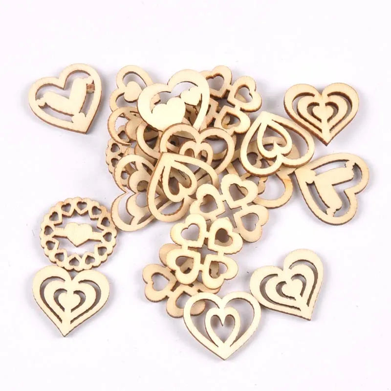 Mix Pattern Unfinished Wood Slices 50pcs – DIY Craft Supplies Wood Craft Supplies Qme