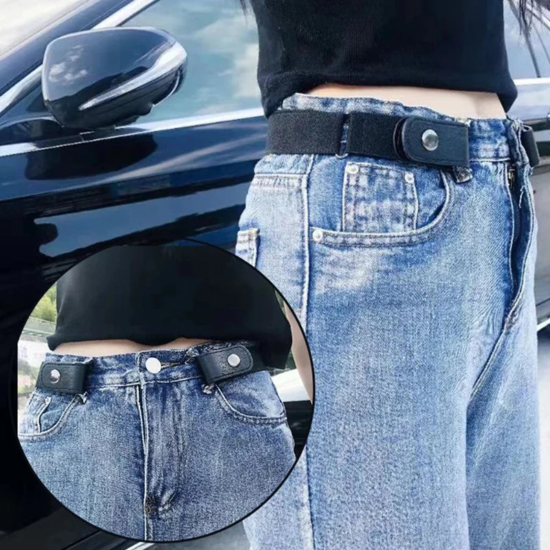 Buckle-Free Stretch Elastic Waist Belt – Women & Men Elastic Waist Belt Qme