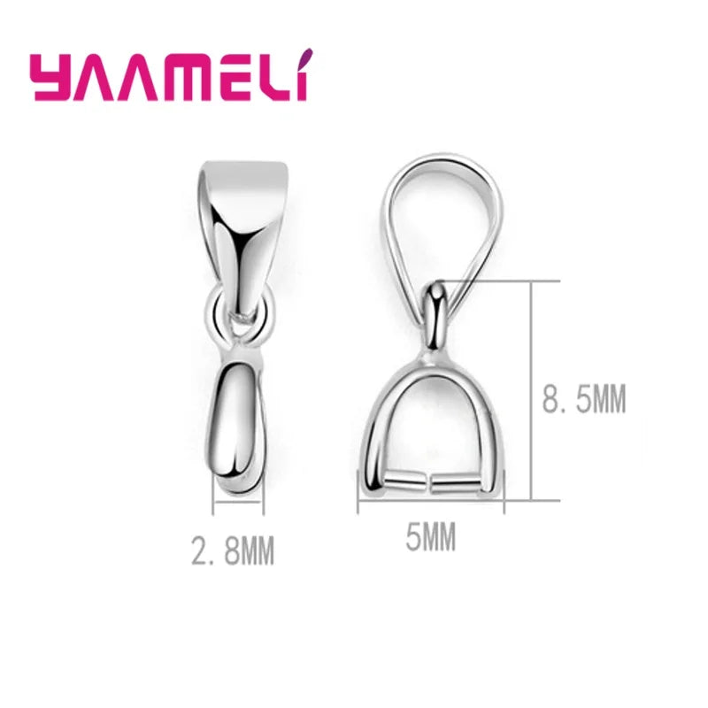 925 Sterling Silver Pendant Pinch Bail – DIY Jewelry Findings Jewelry Findings Qme