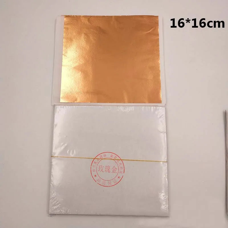 Imitation Foil Gilding Sheets – Gold, Silver & Copper DIY Craft Craft Foil Sheets Qme rose gold 16x16cm