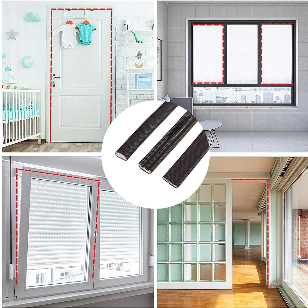 6M PU Acoustic Foam Window & Door Seal Strip Self-Adhesive Foam Weatherstrip Seal Qme