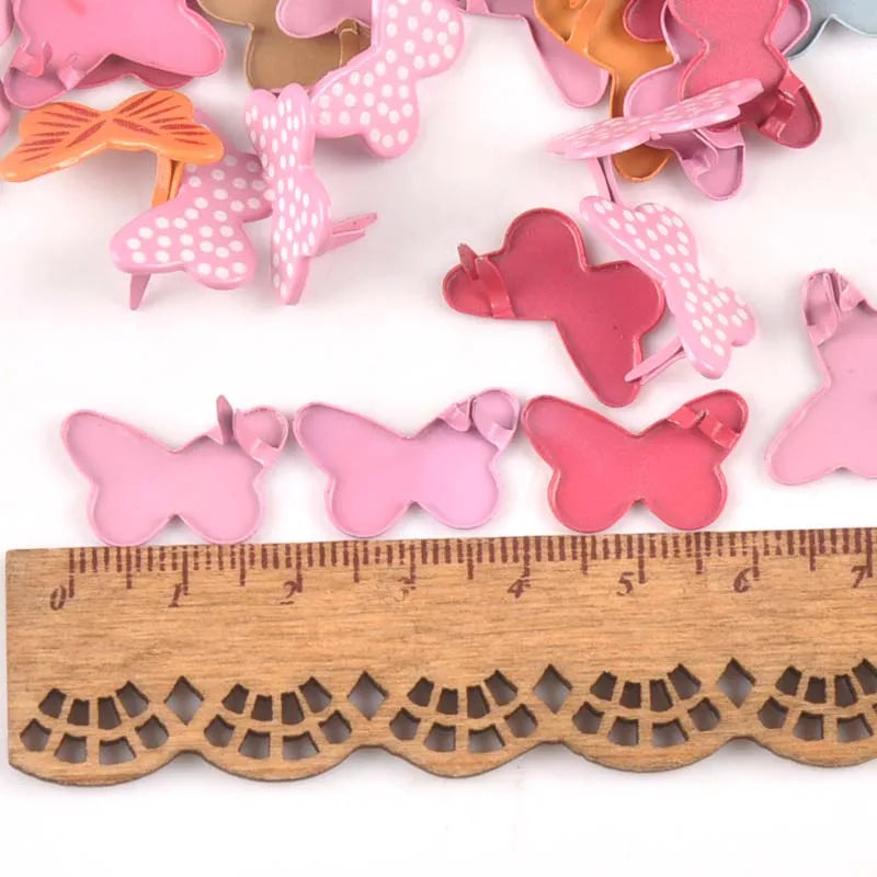 Mixed Butterfly Shape Brads – Metal Craft Embellishments 20pk Craft Embellishments Qme