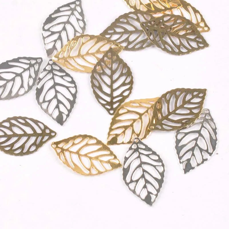 50pcs Metal Filigree Leaf Connectors – DIY Jewelry & Craft Filigree Craft Connectors Qme