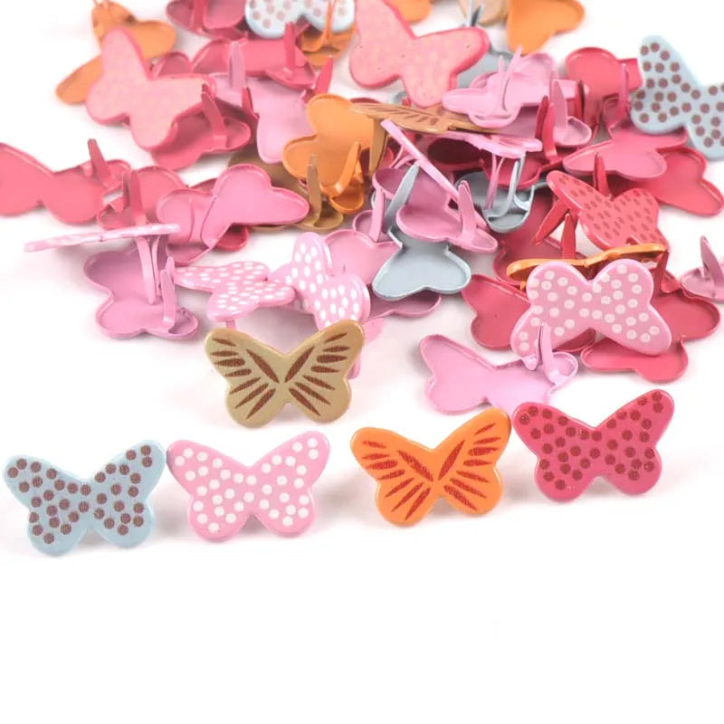 Mixed Butterfly Shape Brads – Metal Craft Embellishments 20pk Craft Embellishments Qme