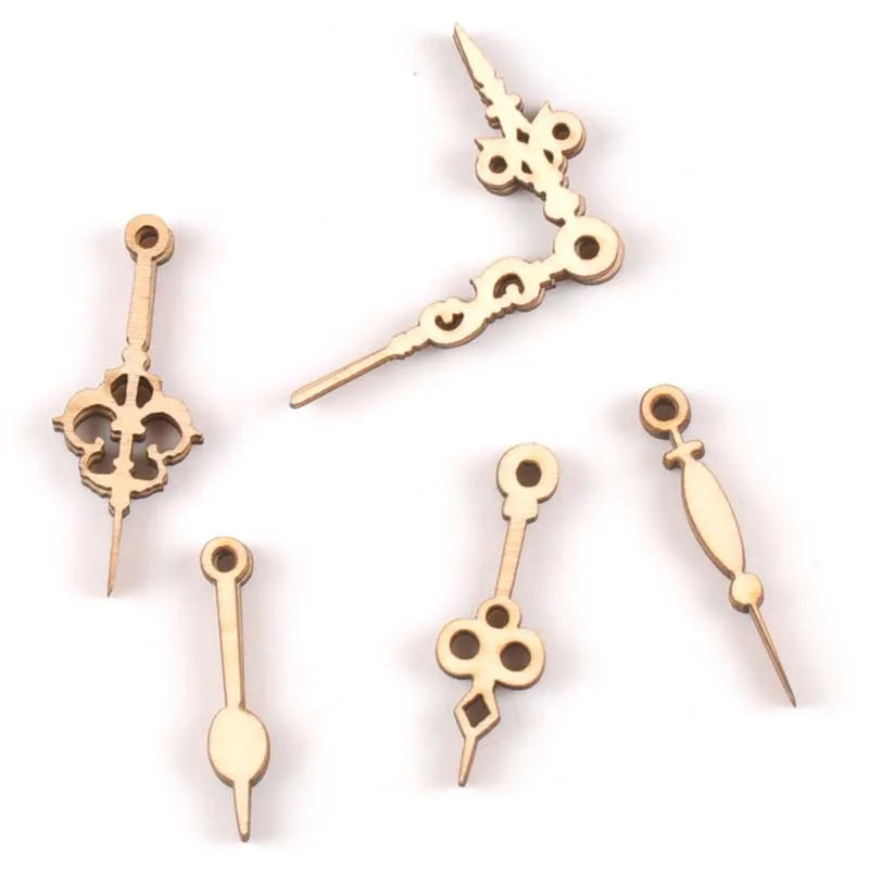 Wooden Clock Hands Mixed Pointer Craft Embellishments – 10pc Craft Embellishments Qme