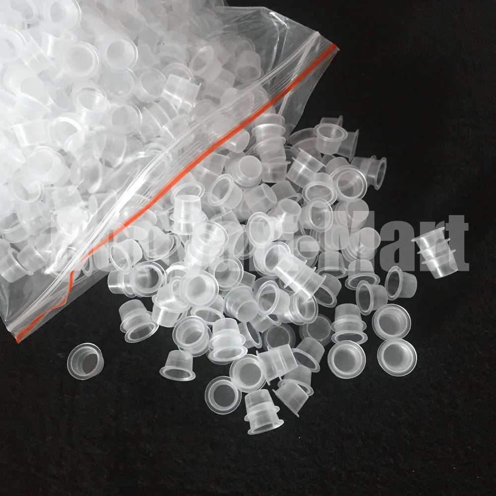 1000pcs Small Tattoo Ink Cups Caps Permanent Makeup Pigment Tattoo Ink Cups Qme