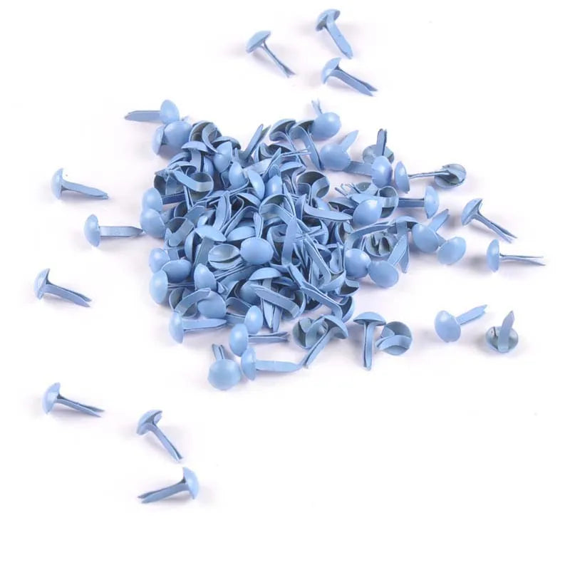 Mixed Round Metal Brads for Scrapbooking & DIY Crafts – 100pcs Craft Brad Fasteners Qme