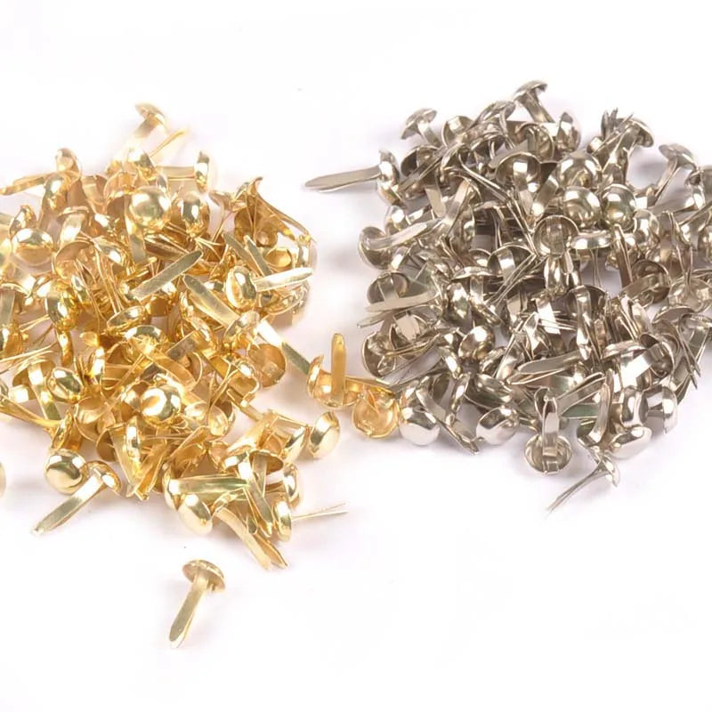 Mixed Round Metal Brads Silver & Gold Scrapbooking Embellishments Craft Embellishments Qme