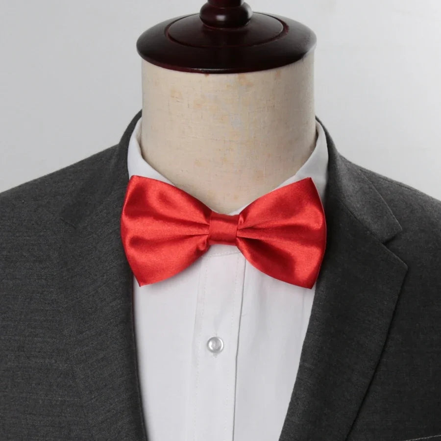 Men's Solid Candy Color Bow Tie – Wedding & Party Necktie Bow Tie Qme