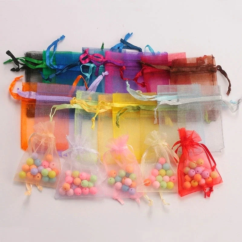 Organza Drawstring Gift Bags 16-Pack | Wedding & Christmas Organza Gift Bags Qme