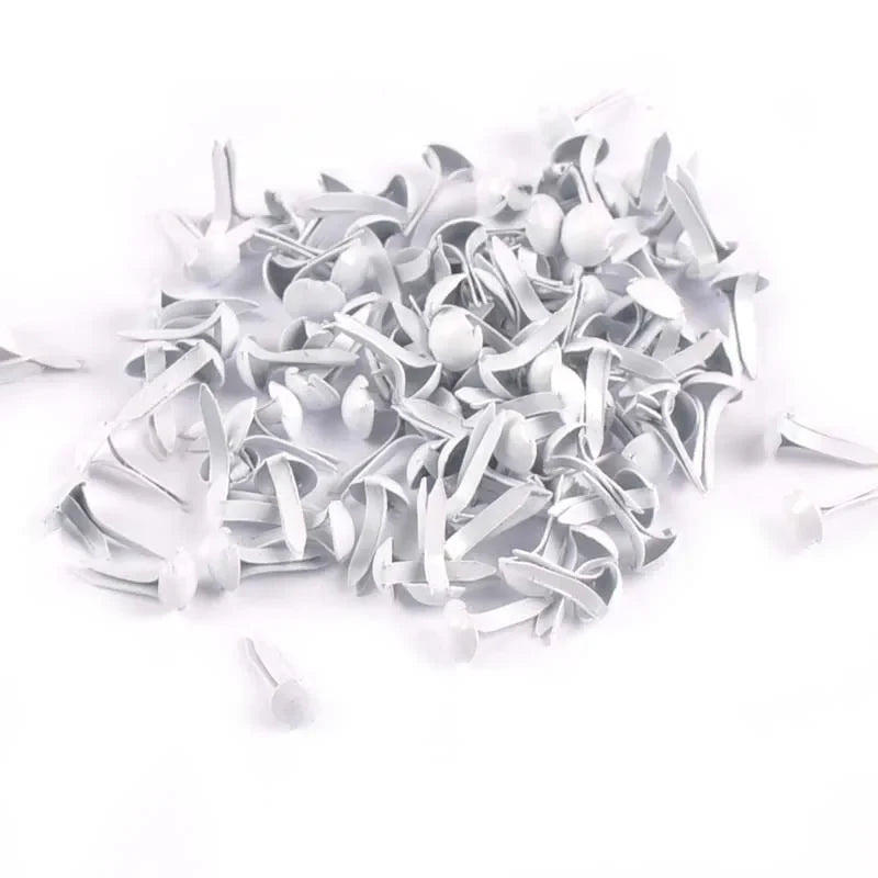 Mixed Round Metal Brads for Scrapbooking & DIY Crafts – 100pcs Craft Brad Fasteners Qme