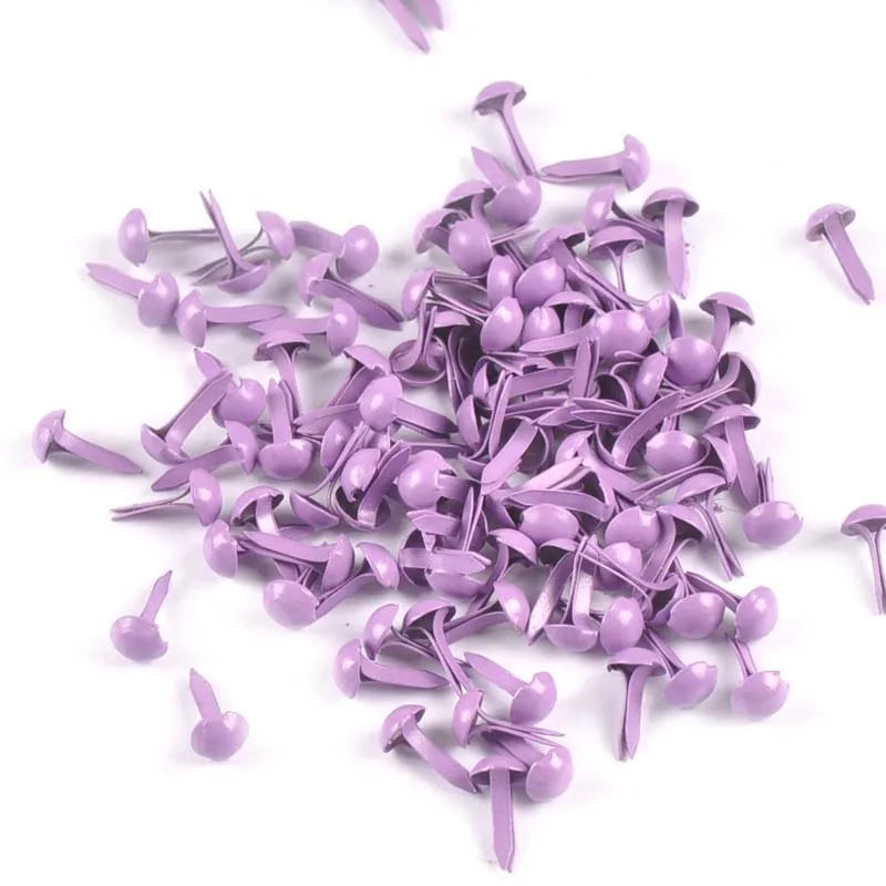 Mixed Round Metal Brads for Scrapbooking & DIY Crafts – 100pcs Craft Brad Fasteners Qme