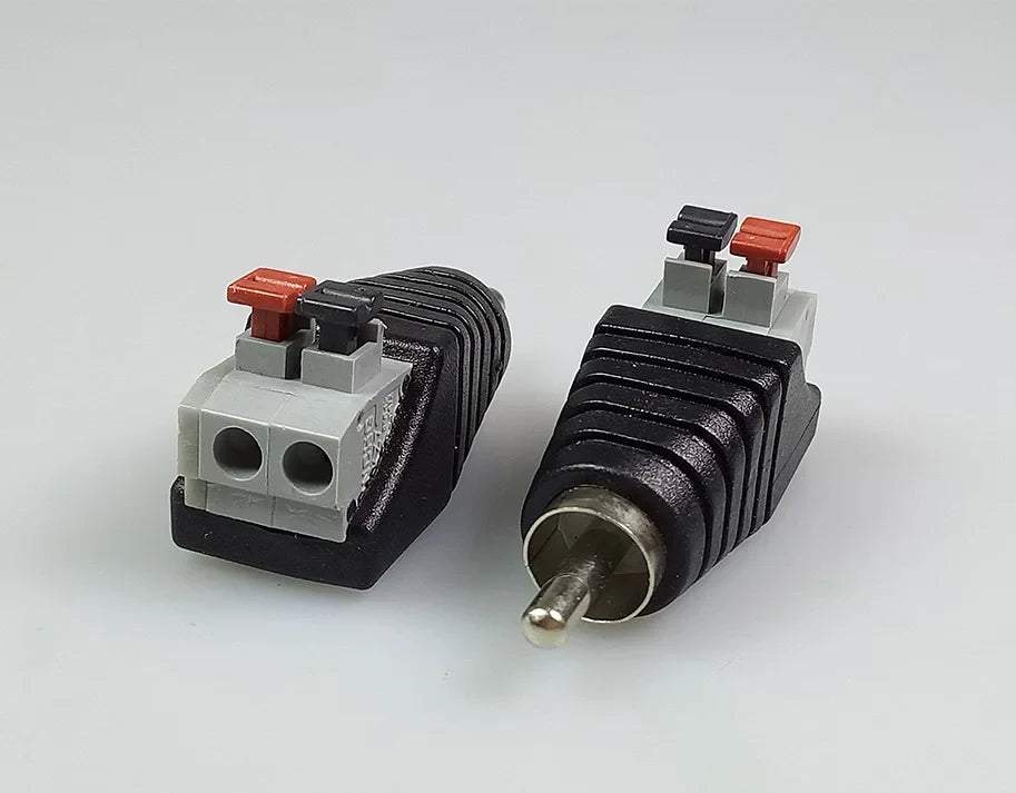RCA AV Balun Connector Screw Terminal CAT5 for CCTV Cameras AV Balun Connector Qme