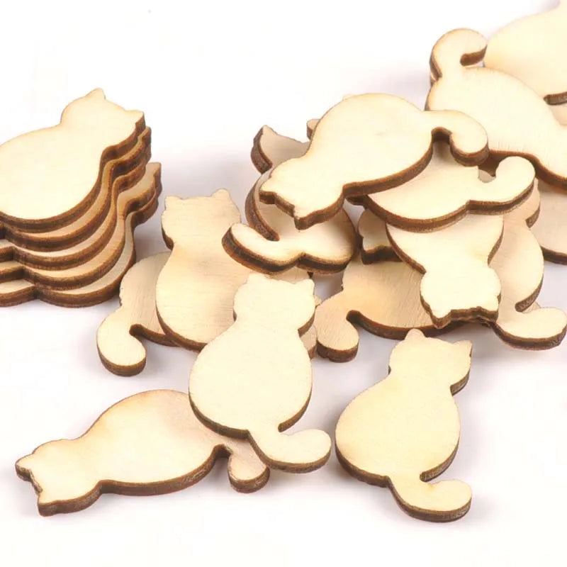 Cat Pattern Wood Slice Ornaments – DIY Scrapbook Crafts DIY Wood Craft Slices Qme