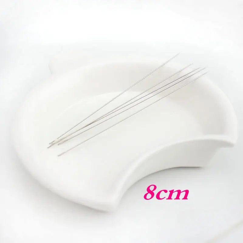 30-Pc Stainless Steel Beading Needles – DIY Jewelry Making Beading Needle Set Qme 8cm