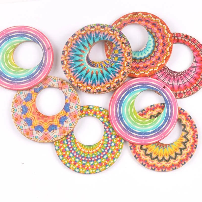 Wooden Christmas Ornaments DIY Mix Pattern Craft Decorations Christmas Ornament Kit Qme 2