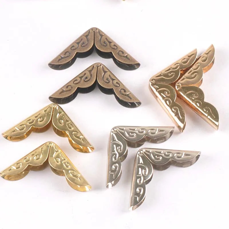 Metal Flower Lace Corner Protectors for Scrapbooking – 50pcs Scrapbooking Embellishments Qme