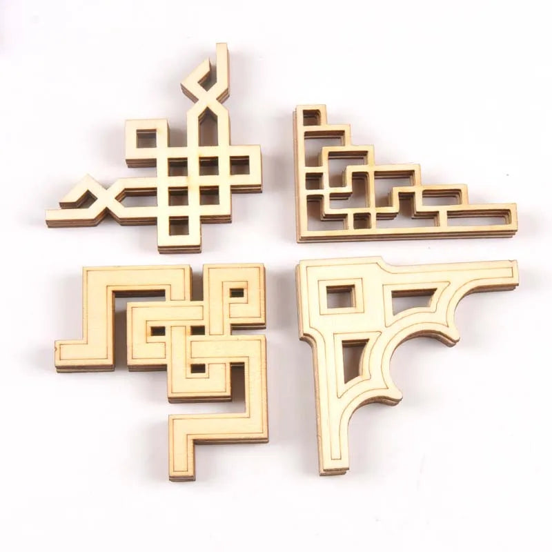 Wooden Book Corner Ornaments – DIY Scrapbooking Crafts Wood Craft Embellishments Qme mix 2