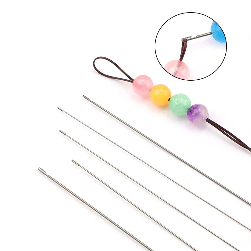 Stainless Steel Open Eye Beading Needles – Jewelry & Crochet Beading Needles Qme 0.6mm-27cm