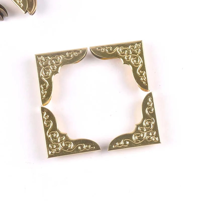 Metal Flower Book Corner Protectors – Gold & Silver | 20pcs Book Corner Protectors Qme