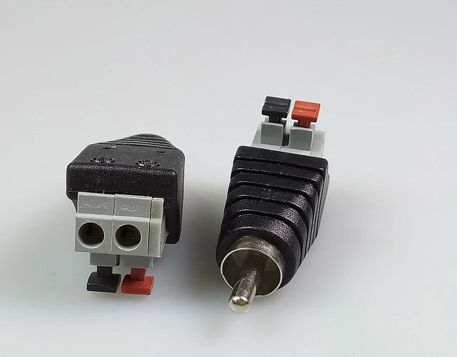 RCA AV Balun Connector Screw Terminal CAT5 for CCTV Cameras AV Balun Connector Qme