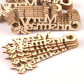 Merry Christmas Wood Letter Slices – DIY Craft & Scrapbooking Set Wood Craft Letters Qme Default Title