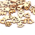 Unfinished Wooden Snowflake Christmas Buttons – 15pc DIY Craft Set Wooden Craft Buttons Qme Default Title